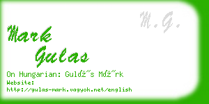 mark gulas business card